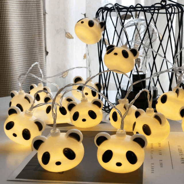 ( 10 ) LED Panda String Lights ,USB Copper Wire Fairy Lights