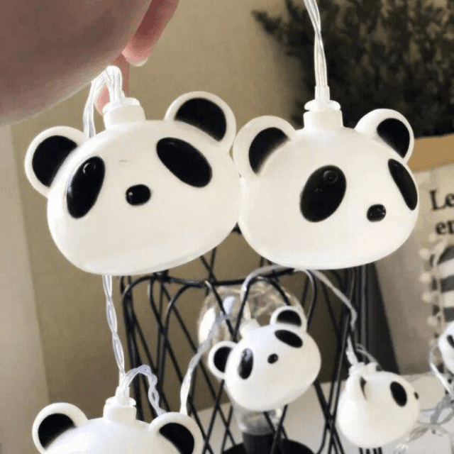 ( 10 ) LED Panda String Lights ,USB Copper Wire Fairy Lights