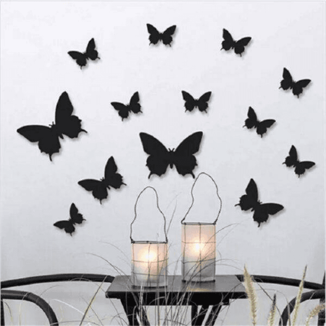 ( 12 Pcs ) 3D Butterfly. Wall Decor Cute Butterflies