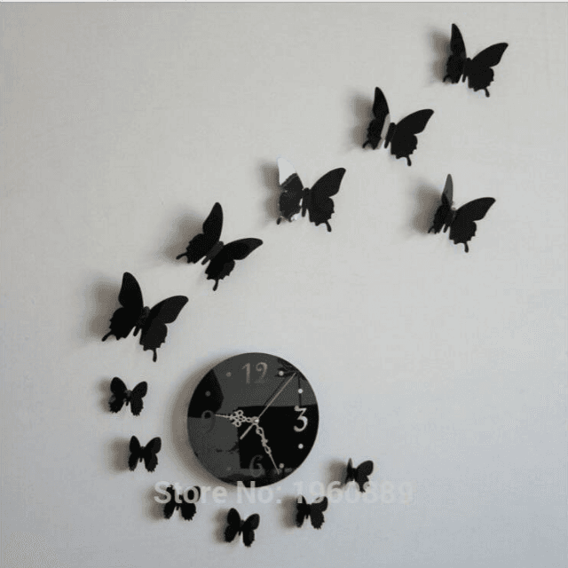 ( 12 Pcs ) 3D Butterfly. Wall Decor Cute Butterflies