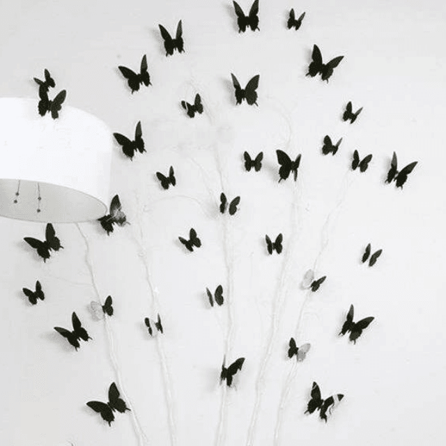 ( 12 Pcs ) 3D Butterfly. Wall Decor Cute Butterflies