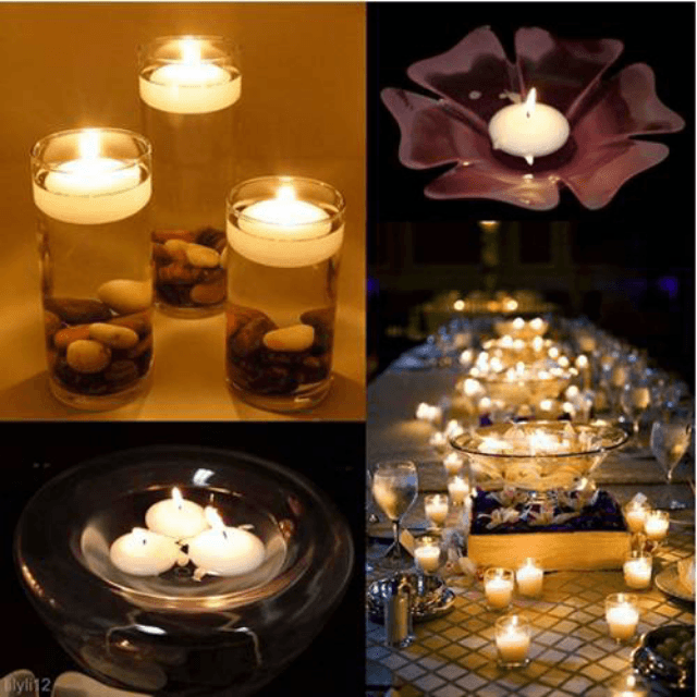 ( 12 Pcs ) Unscented Small Floating Candles