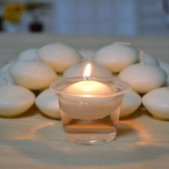 ( 12 Pcs ) Unscented Small Floating Candles
