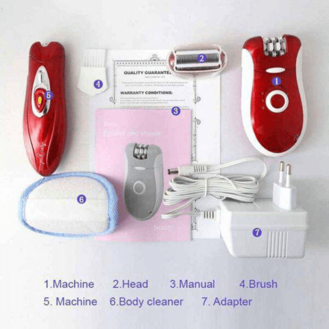 Kemei 3 In1 Professional Lady Rechargeable Epilator & Shaver