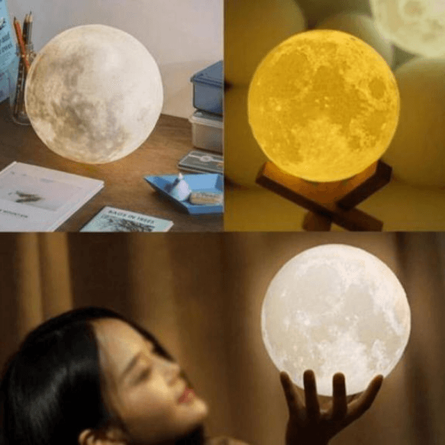 3D MOON LAMP SENSOR TOUCH With Stand 13cm