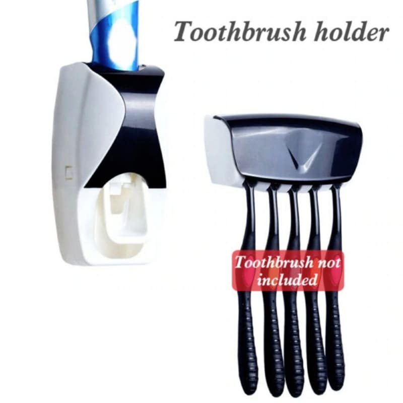 Automatic Toothpaste Dispenser And Toothbrush Holder Set