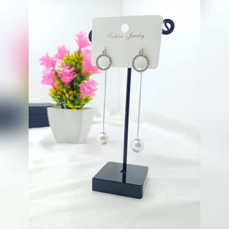 Long Pin Chain Earrings