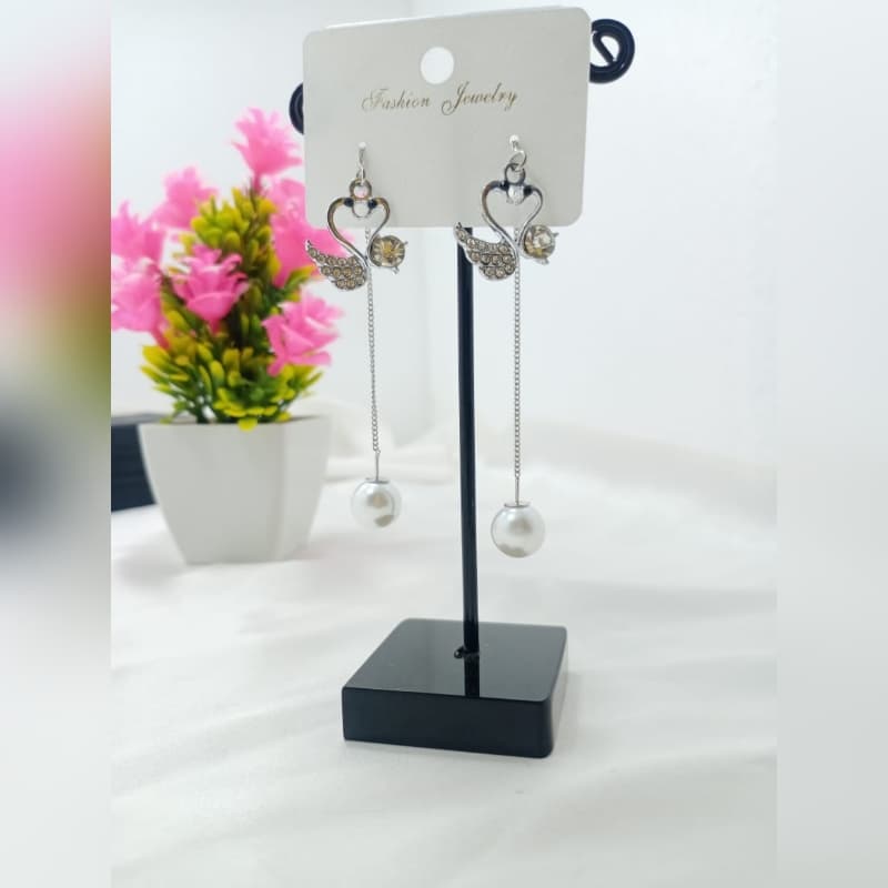 Long Pin Chain Earrings