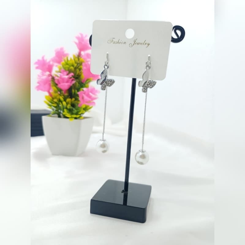 Long Pin Chain Earrings